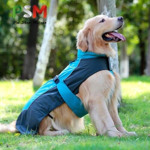 Pet Dog Raincoat Reflective Waterproof Zipper Clothes High Neck Hooded Jumpsuit For Small Big Dogs Overalls Rain Cloak Labrador