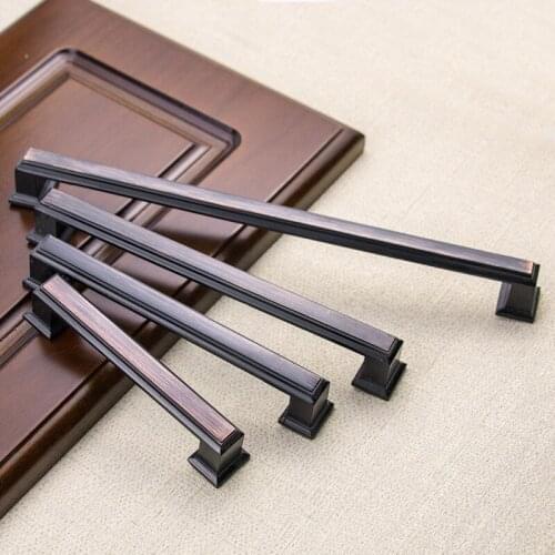JD American Light Luxury Classical Black Red Ancient Handle Modern Wardrobe Cupboard Door Drawer Handle Furniture Hardware