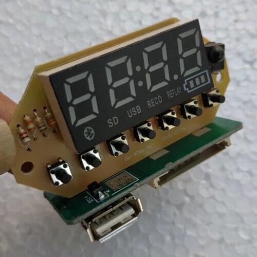 MP3-2101 with Display USB Decoder Board Recording Button Remote Control MP3-21 Voice Prompt