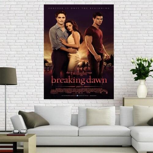 Custom Twilight TV Poster Wall For Living Room Art Poster Decoration Canvas Fabric Cloth Art No Frame Morden Print Wall