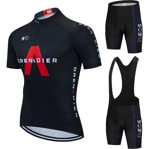 2022 New 2022 New Pro Team INEOS Grenadier Cycling Jersey Set Summer Mens Breathable MTB Quick Dry Bike Ropa Ciclismo Setn 9d G