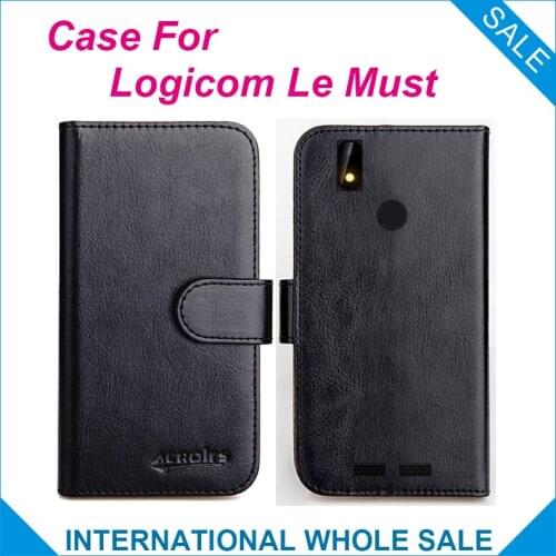 Original! Logicom Le Must Case ,6 Colors High Quality Leather Exclusive Case For Logicom Le Must Phone Bag Tracking