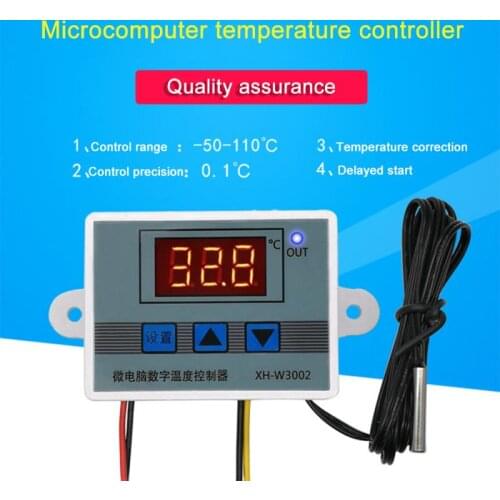 12V 24V 110V 220V 110-220V Professional W3002 Digital LED Temperature Controller 10A Thermostat Regulator XH-W3002