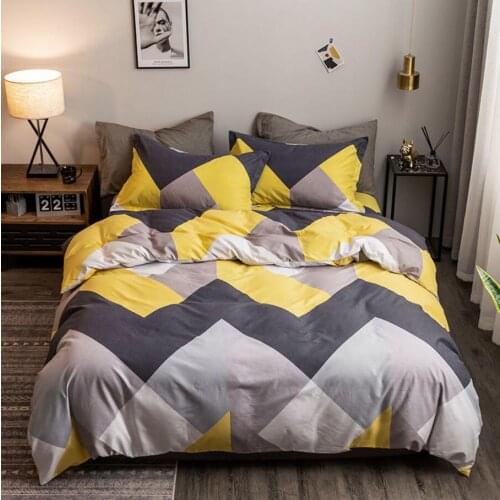 Luxury Bedding Set Plaid A/B Double-Sided Pattern Duvet Cover Bed Sheet Pillow Case Soft Breathable 3PCS 4PCS Quilt Cover Set