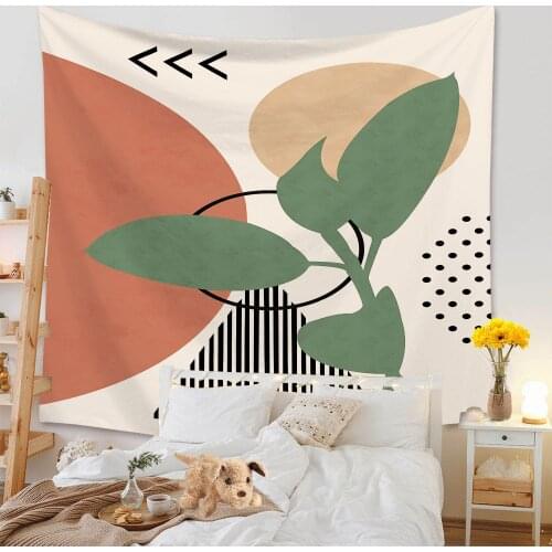 Nordic Sun Moon Abstract Mandala Tapestry Wall Hanging Bohemian Decor Psychedelic Tapiz Landscape Woman Dorm Wall Cloth Blanket