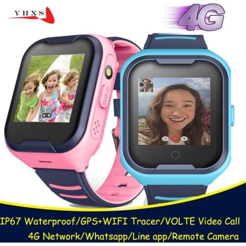 IP67 Waterproof Smart 4G Remote Camera GPS WI-FI Kids Student Wristwatch SOS Video Call Monitor Tracker Location Android Watch