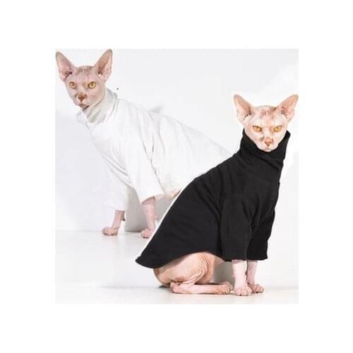 Sphynx Cornish Rex Devon Rex cat.ordinarycat sweater double turtleneck t-shirt latest style Bottom suit