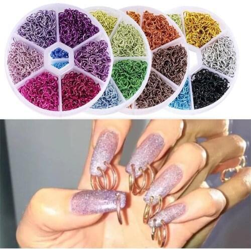 Piercing Dangle Nail Art Decoration Glitter 3D Nails Rhinestones Acrylic Decoration Metal Alloy Designs Piercing Nail Art