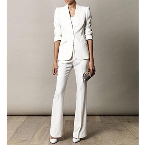 Women Suits 3 Piece Fashion Notched Lapel Casual Pants Blazers Sets for Business Office (Jacket+Vest+Pants)