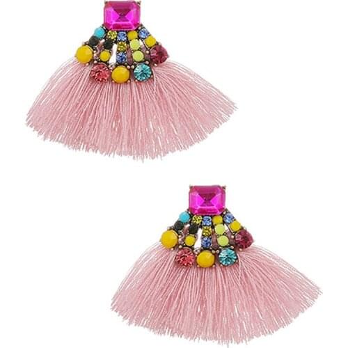 ZHINI New DIY Design Enthic Handmade Earring Boho Classic Tassel Earrings for Women Charm Rhinestone Drop Earring Jewelry 2020