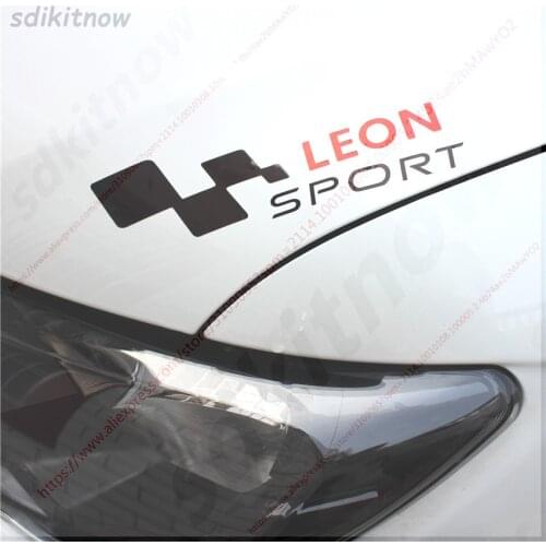 1 PAIR Car Body Windows Sports Racing PVC Waterproof Out side Sticker Decal For SEAT LEON 2 5f FR Styling Accessories