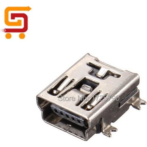 10pcs/lot 5 Pin Mini Usb Connector 5pin Female Socket SMD Jack Port