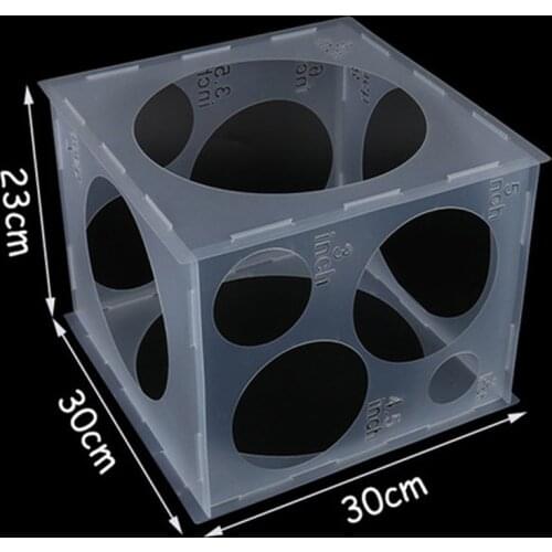 11Holes Plastic Balloon Sizer Box Balloons Size Measurement Tool for birthday wedding party baloon arch Column ballon Decoration