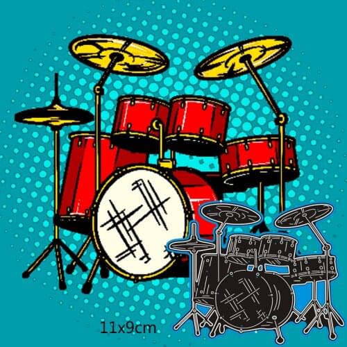 110*90mm Musical Instrument New Cutting DIES Stencil DIY Scrapbook Embossing Card Craft Template Paper Photo Album