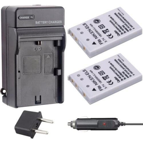 2pcs 3.7v 1800mAh camera battery EN-EL5 EN EL5 ENEL5 + Charger For NIKON Coolpix 3700 4200 P5000 5200 5900 7900 S10 P3 P4