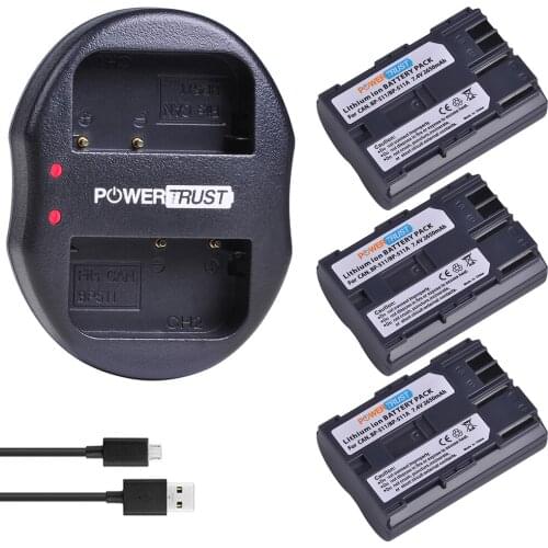 3x BP-511A BP-511 BP 511 BP511 Li-ion Battery + USB Dual Charger for Canon BP-511 G6 G5 G3 G2 G1 EOS 300D 50D 40D 30D 20D 5D