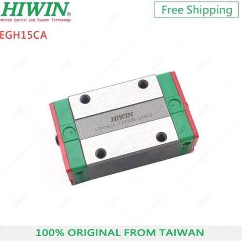Free Shipping HIWIN EGH15CA linear blocks carriage match EGR15 15mm linear guide rail for CNC parts