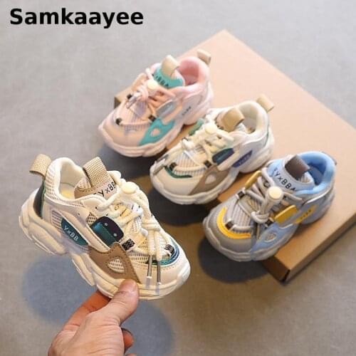 0-18y Children Shoes Kids Sneaker Spring Autumn Boys Girls Sport Shoes Baby Thick Bottom Mesh Flat Lace-Up Breathable Footwear 3