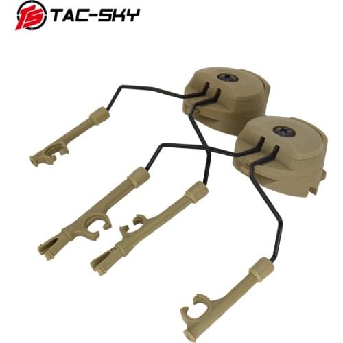 Tactical Headset Bracket Fast Ops Core Helmet ARC Rail Adapter Set Peltor comtac Series Military Noise Cancelling Headphones DE