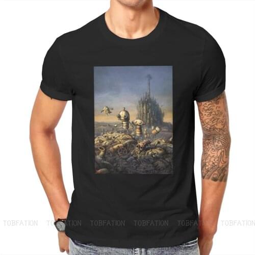 Cool Casual TShirt Machinarium Amanita Design Samorost Game Style Tops Leisure T Shirt Men Short Sleeve Gift Clothes