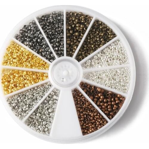 MADALENA SARARA 2.5mm/2.0mm Crimp End Beads 3300pcs / pack for DIY jewelry making handcraft three colors optional