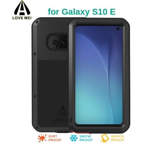 LOVE MEI POWERFUL Case For Samsung S10 E Luxury Aluminum Metal Armor Case WaterProof Shockproof for Galaxy S10 Lite G9700 Cover