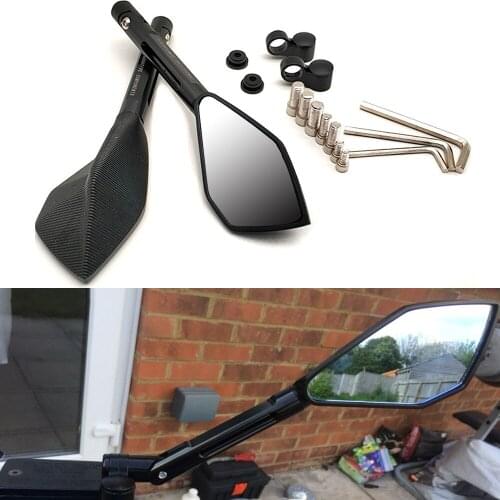 1 Pair Motorcycle Rearview Mirrors Universial retrovisor moto accessories For Kawasaki Z1000SX Z750 Z1000 Z650 Z900 Z800 Z250