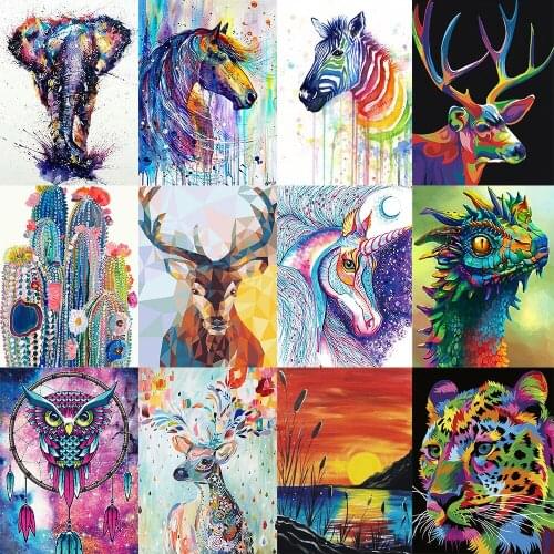 Animal Series 5D Diy Diamond Painting Toolkit Wall Sticker Diamond Art Mosaic Diamond Embroidery Home Decoration