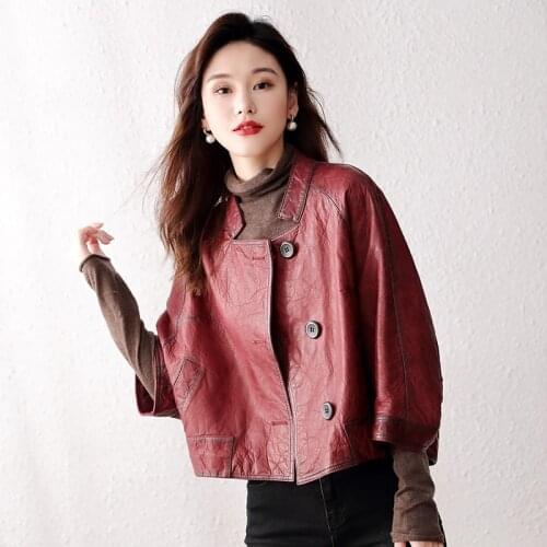 Super Quality Real Leather Jackets Women Spring Autumn 2020 Oversized Female Jacket Genuine Womens Sheepskin Coat Ropa Zjt1439