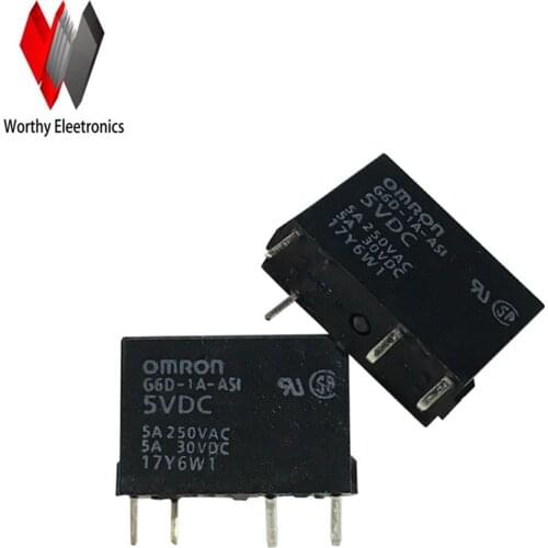Wholesale 10pcs/lot relay G6D-1A-ASI-5VDC