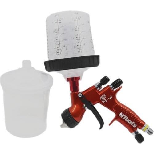 1.3/1.8mm Nozzle Spray Gun 600CC PPS Type H/O Quick Fix Cup And Adapter Paint Gun Paint Mixing Cup Air Spray Gun Paint Sprayer