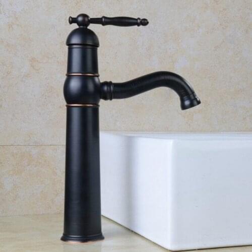 Luxury Oil Rubbed Bronze Gooseneck Single Handle Swivel Kitchen Bathroom Sink Basin Faucet Mixer Taps anf232