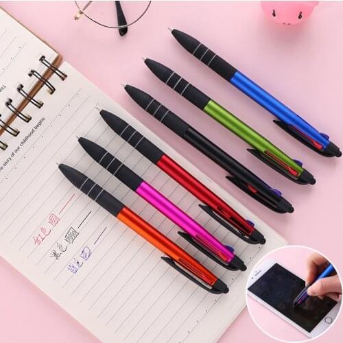 3 in 1 Multicolor Ballpoint Pen Blue/Black/Red Ink Ball Pens for School Office Writing Supplies Creative Color Multifunction Pen