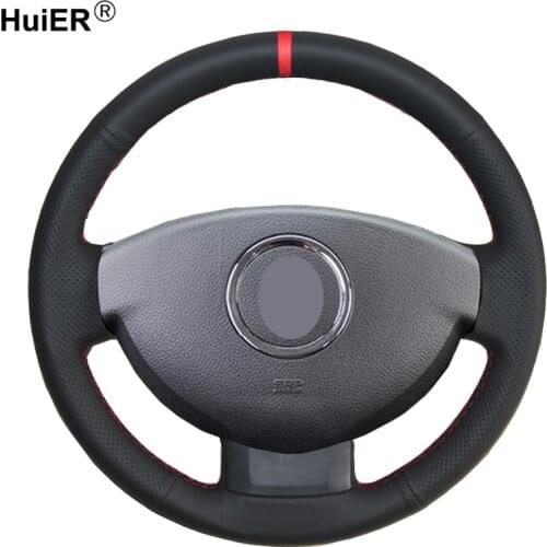 Hand Sewing Car Steering Wheel For Dacia Renault Duster 2010- 2015 Dokker Lodgy 2012 - 2016 Logan 2013 -2016 Sandero 2013-2017