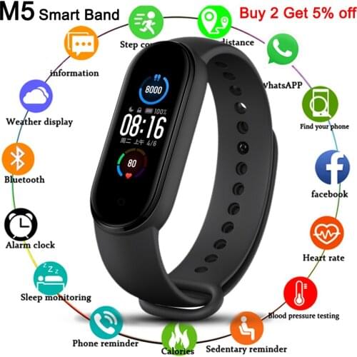 M5 Smart Band Bracelet IP67 Waterproof Smarthwatch Blood Pressure Fitness Tracker Smartband Fitness Wristbands