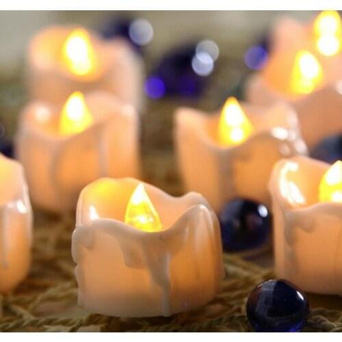 Led Drop Tear Candle Tea Lights Flameless Emergency Christmas Wedding Birthday Party Decor Candles Battery Powered white favors