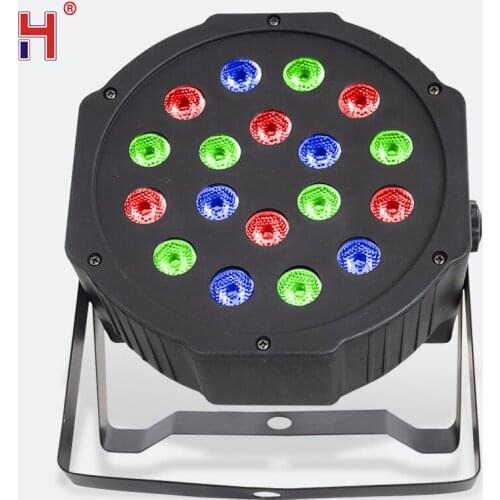 LED Stage Lights 18X3W RGB Par Lights DMX Controlled Sound Activated Stage Effect Lighting For DJ Home Party Festival Dancing