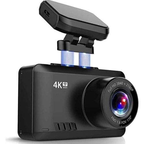 4K Dash Cam Car Dashboard Camera Recorder Built in WiFi GPS 2.45 Inch 170° Wide Angle Included WDR G-Sensor Dynamic Monitoring