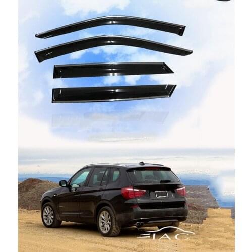 High quality Chrome Trim Side Window Visors Guard Vent Deflectors 4pcs For BMW X3 F25 2011-2017