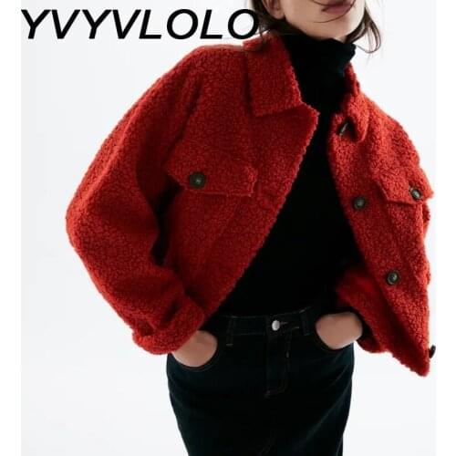 Женские красные куртки YVYVLOLO China At AliExpress