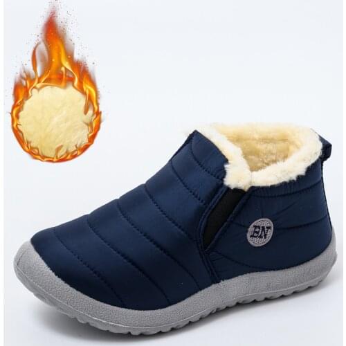 Winter Boots Women Waterproof Snow Women Men Shoes Flat Casual Solid Winter Shoes Ankle Boots for Women Plus Size Couple Shoes