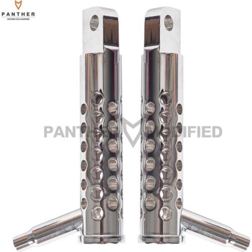1 Pair Chrome Motorcycle Front Footrests Foot Pegs Moto Foot Rest case for Harley Sportster XL883L XL1200C FXS 2011-UP