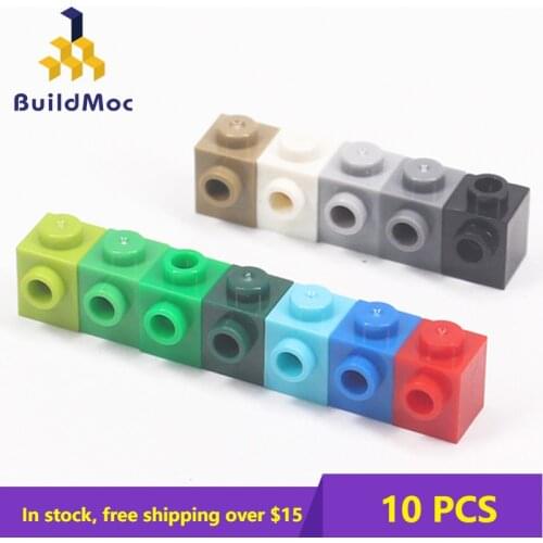 10PCS MOC 87087 1x1 Block DIY Building Blocks with Bumps Compatible With Brand Educational Creative Toys For children