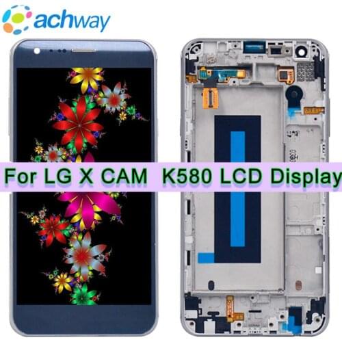 100% Tested For LG K580 LCD For LG X CAM Display LCD With Screen Touch Digitizer Assembly K580 With Frame Free shipping