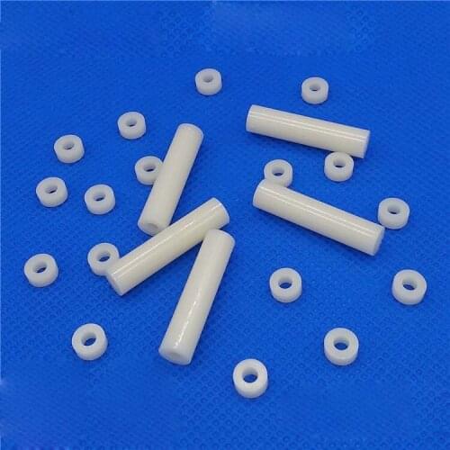 100pcs M3 nylon cylindrical washers gasket plastic isolation column washer 3.2mm ID 7mm OD 11-20mm length insulation sleeve