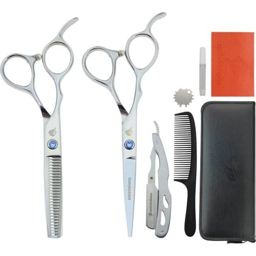 5.5/6.0" Left Hand Hair Scissors Left Handed Hairdressing Scissors Left Handed Scissors for Lefty Shears Barber Shaver Razor
