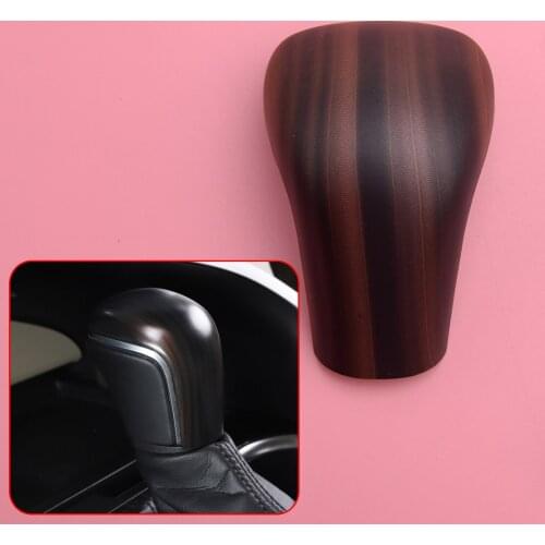 ABS Peach Wood Grain Gear Lever Shift Knob Cover Trim Fit for Toyota Camry 2018 2019 Accessories