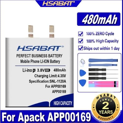 HSABAT APP00169 480mAh Battery for APack APP00169 Batteries