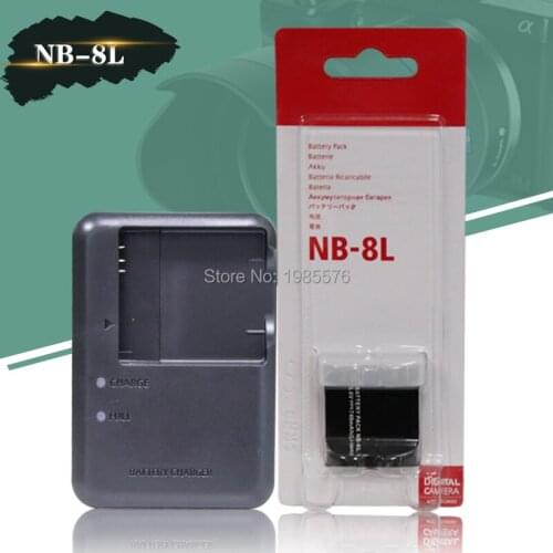 1pcs NB-8L Battery NB 8L 8L NB8L Batteries For Canon PowerShot A3300 A3200 A3100 A3000 With Digital Camera CB-2LAE charger