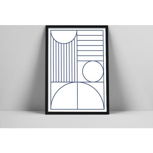 Bauhaus Style Wall Art Canvas Painting Minimalist Golden Ratio Poster and Prints Vintage Blueprint Gift idea Science Decoration
